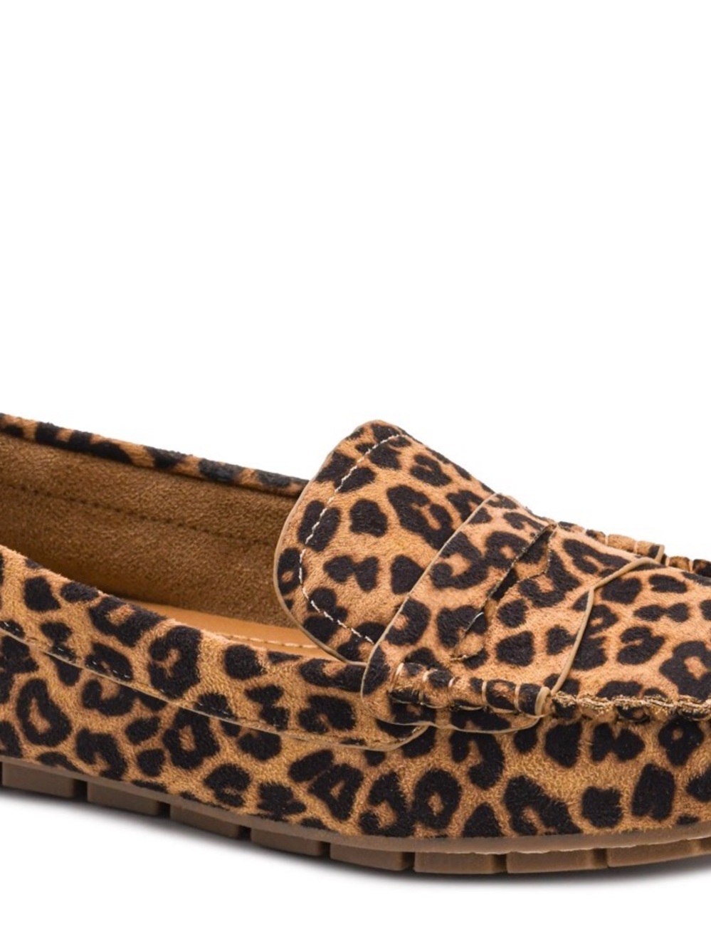 Corkys Leopard Print Penny Loafers in Brown/Black